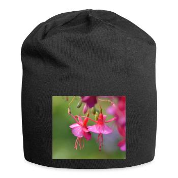 rosa blume - Jersey-Beanie - Schwarz - Vorne