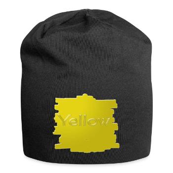 Jaune - Bonnet en jersey - noir - Devant