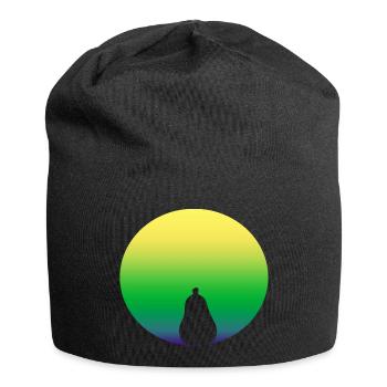 birne in gruen - Jersey-Beanie - Schwarz - Vorne
