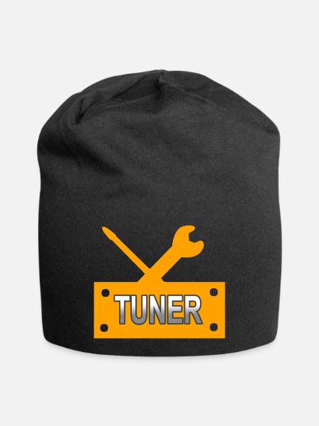 Auto - Jersey-Beanie - Schwarz