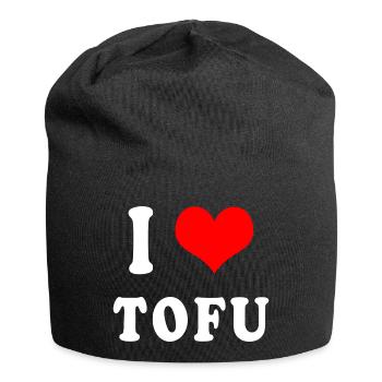 I love Tofu - Jersey Beanie - black - Front