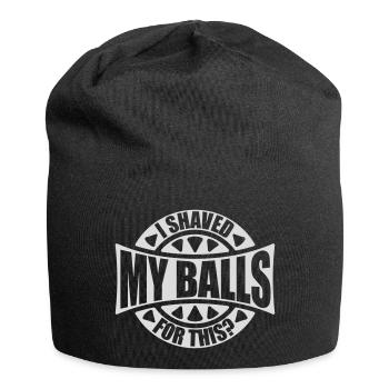 I shaved my balls - Jersey Beanie - black - Front