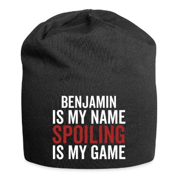 Benjamin est mon nom Spoiler est mon jeu - Bonnet en jersey - noir - Devant