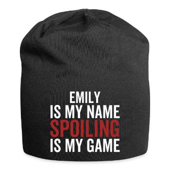 Emily ist mein Name Verderben ist mein Spiel - Jersey-Beanie - Schwarz - Vorne