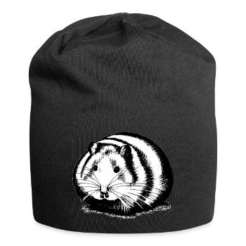 Hamster mignon animal rongeur animaux drôle animal 12 - Bonnet en jersey - noir - Devant
