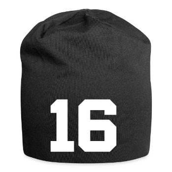 Numéro 16 - Bonnet en jersey - noir - Devant