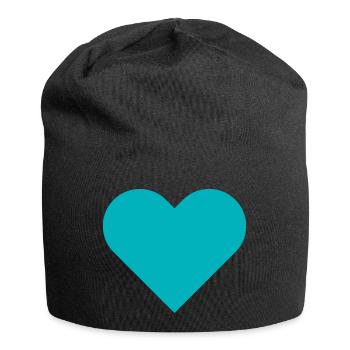 Ich liebe dich - Jersey-Beanie - Schwarz - Vorne