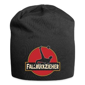 Fussball Fallrückzieher | Farben änderbar - Jersey-Beanie - Schwarz - Vorne