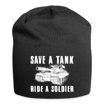 Tank Soldier- Panzer Tshirt- Soldat Geschenk - Jersey-Beanie - Schwarz - Vorne