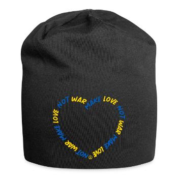 Make Love No War Peace Ukraine - Jersey Beanie - black - Front