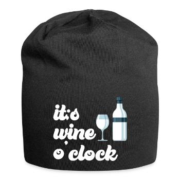 Beer Beer Wine Vino Party - Jersey Beanie - black - Front
