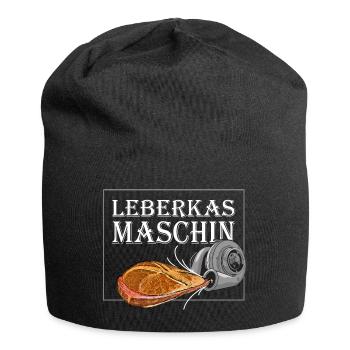 Leberkas Maschin / Leberkäse Maschine Turbolader - Jersey-Beanie - Schwarz - Vorne