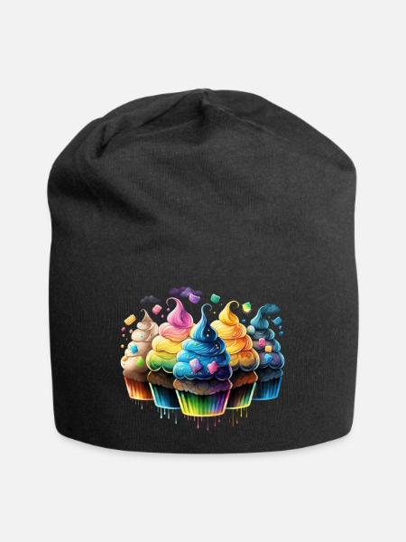CUPCAKES - Jersey Beanie - black