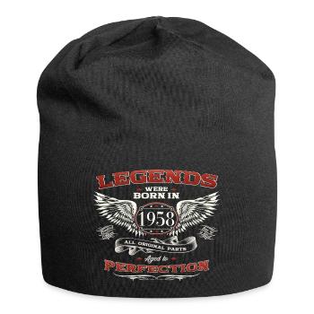 65. Geburtstag Mann Legende Jahrgang 1958 Oldtimer - Jersey-Beanie - Schwarz - Vorne