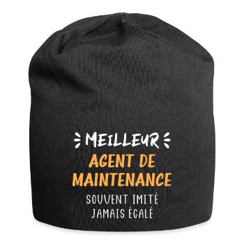 Meilleur agent de maintenance - Bonnet en jersey - noir - Devant
