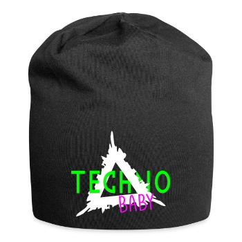 Techno baby 3 - Jersey Beanie - black - Front