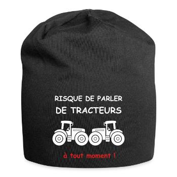 Risque de parler de tracteur - Bonnet en jersey - noir - Devant