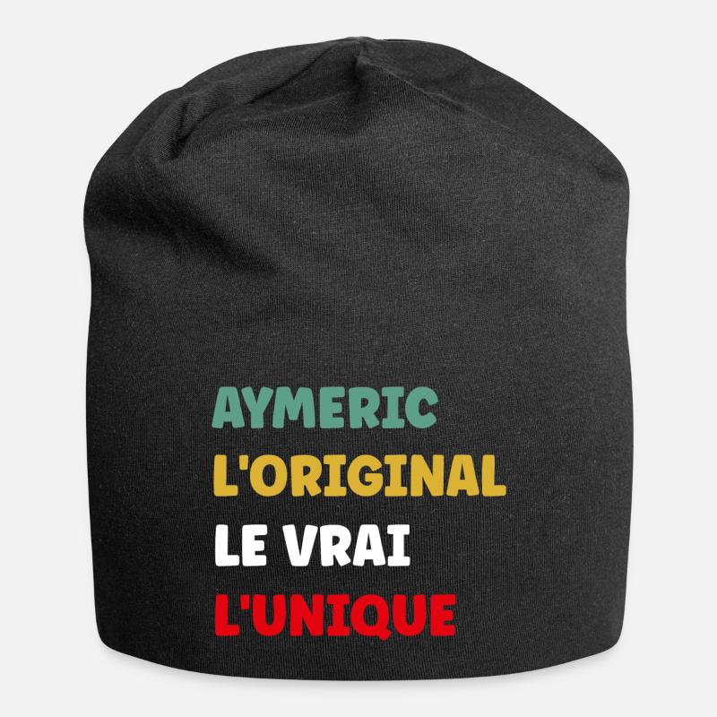 AYMERIC - Bonnet en jersey - noir