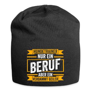Hundetraining Hund Hundeschule Hundetrainer - Jersey-Beanie - Schwarz - Vorne