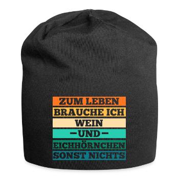 Wein Eichhörnchen - Jersey-Beanie - Schwarz - Vorne