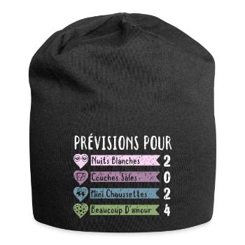 Grossesse Prévisions Pour 2024 Future Maman cadeau - Bonnet en jersey - noir - Devant