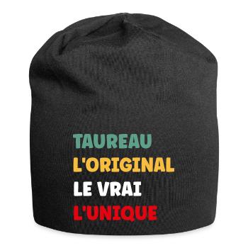 Homme Taureau - Bonnet en jersey - noir - Devant