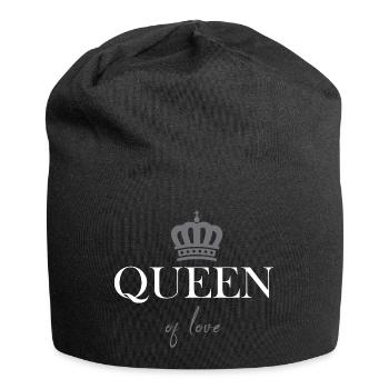 Queen of love - Jersey-Beanie - Schwarz - Vorne
