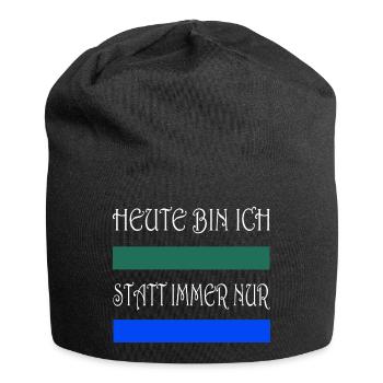 St. Patrick´s Day - Grün statt immer nur blau - Jersey-Beanie - Schwarz - Vorne