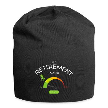 Ruhestandspläne: entspanntes niedriges Stresslevel - Jersey-Beanie - Schwarz - Vorne