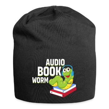 Beauté de l’écoute en rafale : Ver de livre audio - Bonnet en jersey - noir - Devant