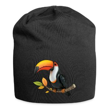 Le Toucan, clown des forêts tropicales - Bonnet en jersey - noir - Devant