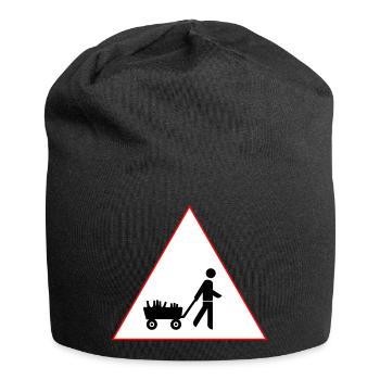 Männer und Bier - was braucht man(n) mehr? - Jersey-Beanie - Schwarz - Vorne