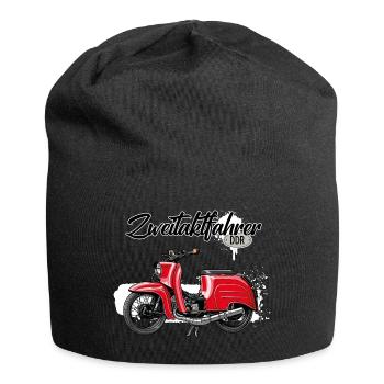 Schwalbe (rouge / pilote à deux temps) // Illustration - Bonnet en jersey - noir - Devant