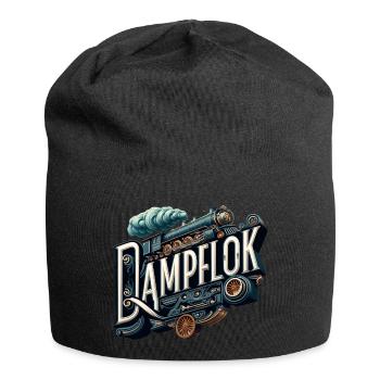 Dampflok nostalgische Eisenbahn für Männer - Jersey-Beanie - Schwarz - Vorne