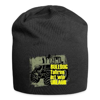 Bulldog fahren Vers01 - Jersey-Beanie - Schwarz - Vorne