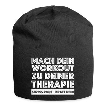 Mach dein Workout zu deiner Therapie | Fitness - Jersey-Beanie - Schwarz - Vorne