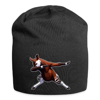 Okapi Animal Cute Okapi - Jersey Beanie - black - Front