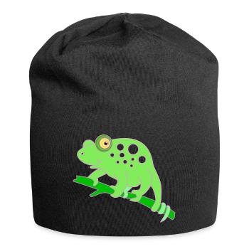 Chamaeleon tier - Jersey-Beanie - Schwarz - Vorne