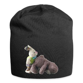 Teddy Bear Bunny - Jersey Beanie - black - Front