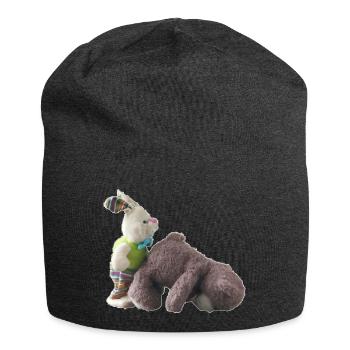 lapin ourson - Bonnet en jersey - charbon - Devant