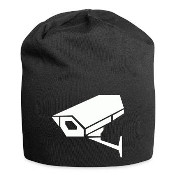 Caméra de surveillance - Bonnet en jersey - noir - Devant