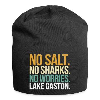 Seeidylle am Lake Gaston - Jersey-Beanie - Schwarz - Vorne