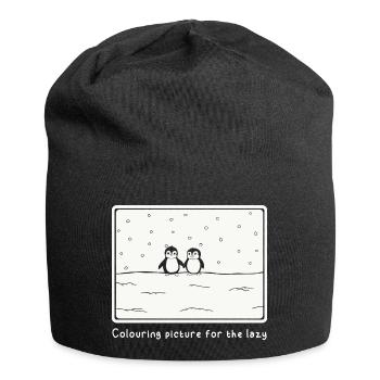 Coloring page for the lazy - Jersey Beanie - black - Front