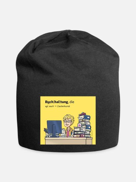 Buchhalterin, Comicfigur - Jersey-Beanie - Schwarz