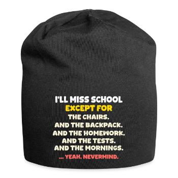 Letzter Schultag: Schule raus in die Sommerferien - Jersey-Beanie - Schwarz - Vorne