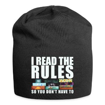 Board Games Funny Saying - Rules Read - Jersey Beanie - black - Front