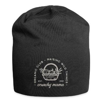 Knusprige Mama Bio Mütter Club lustiges Gehöft - Jersey-Beanie - Schwarz - Vorne