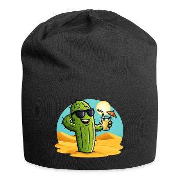 Cactus Summer - Jersey Beanie - black - Front