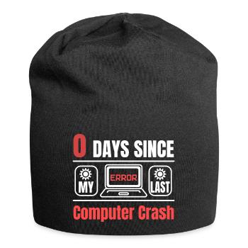 Technical Support 0 Days Since My Last PC Crash - Jersey Beanie - black - Front