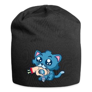 Gourmet kitten - Jersey Beanie - black - Front